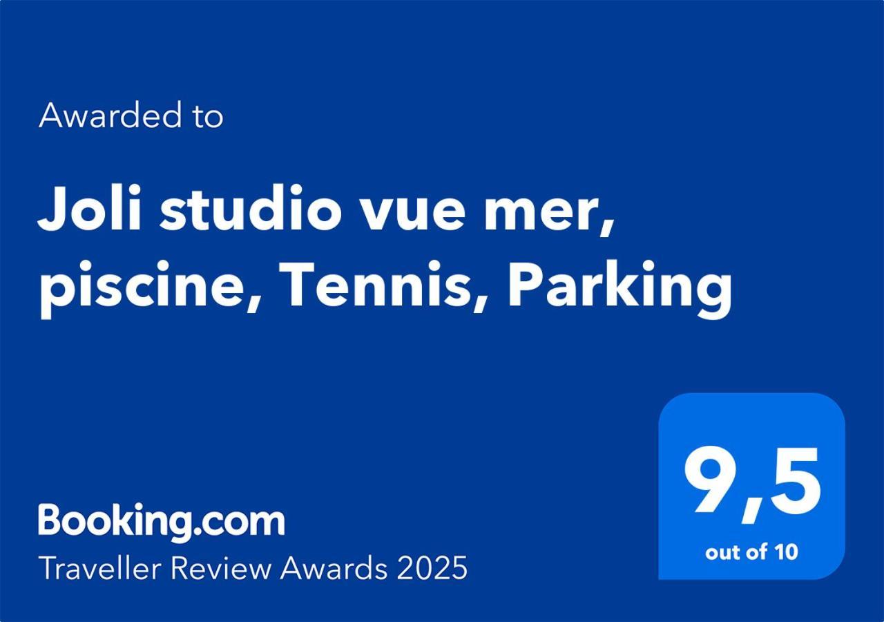 Joli Studio Vue Mer, Piscine, Tennis, Parking Antibes Kültér fotó